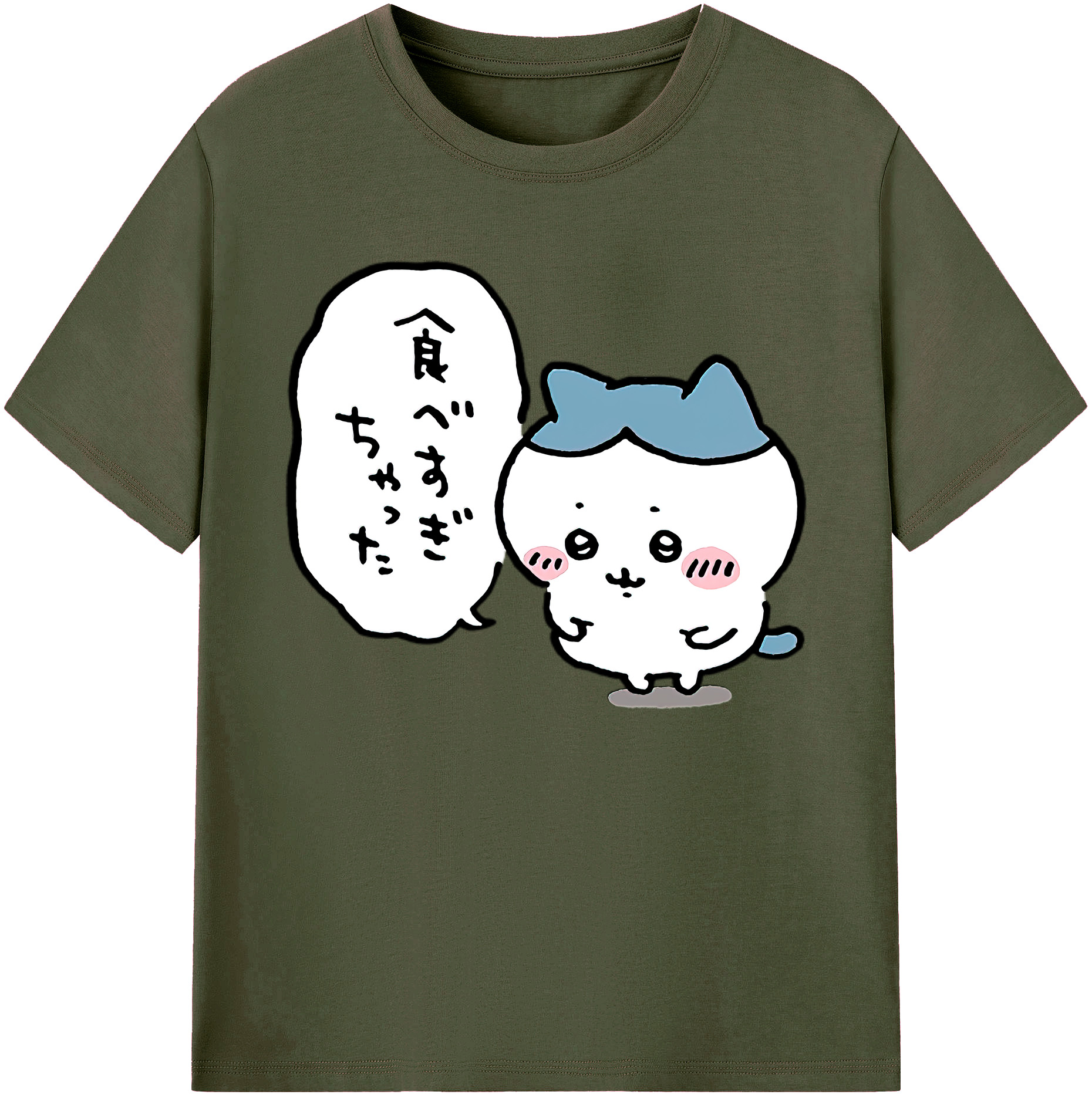 （画像用） ちいかわ ハチワレ Chii-kawa hachiware 綿100％ メンズ半袖Tシャツ｜肌触りやわらか＆通気性